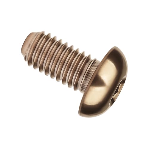 Image of Titanium Bolt M3 8 10 12 15mm Allen Key Head Screws for Bicycle Pack of 4 (Bronze, M3x10mm)