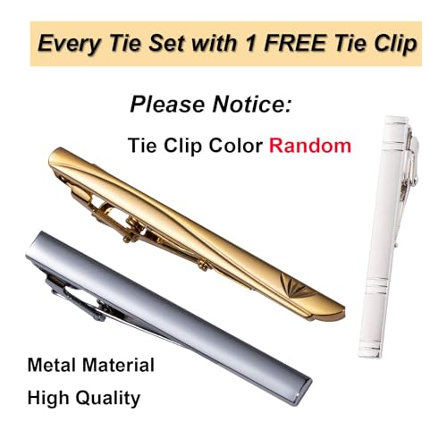 Image of Barry.Wang Boys Ties School Pre-Tied Kids Necktie Handkerchief Clip Set Uniforms Child Ties for 8-14 Years Wedding Party