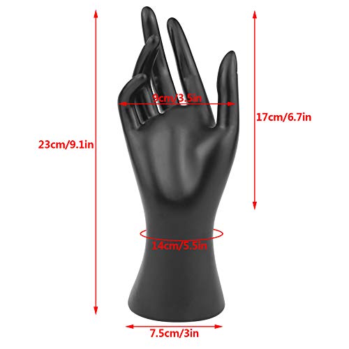 2 Pieces Female Mannequin Hand Jewelry Display Holder Stand Support for Bracelet Necklace Ring