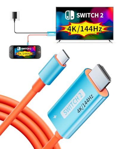 Switch 2 TV Dock Docking Station for Nintendo Switch 2,Portable 2025 New Models Adapter Support 4K/144HZ TV Dock Mode, (Blue and Red)