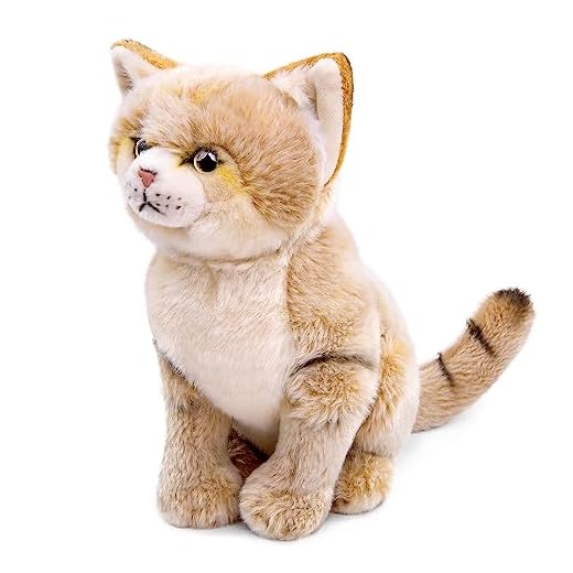 lilizzhoumax Jouets en Chat Tigré Peluche 35cm/14”, Simulation Poupée Réaliste Animal en Peluche Chat Tigré Jouets Animaux Sauvages en Chaton Chat, Cadeau pour Les Amis et Les Enfants