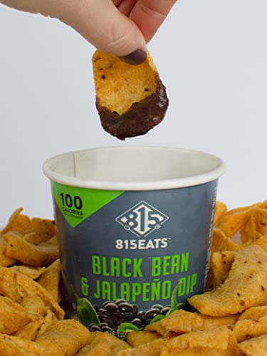 815Eats - Easy And Microwaveable Dips In 90 Seconds, Gluten Free And Kosher 100 Calorie Snack, (Black Bean & Jalapeño Dip, Pack Of 6 Individual Cups) #TOP5