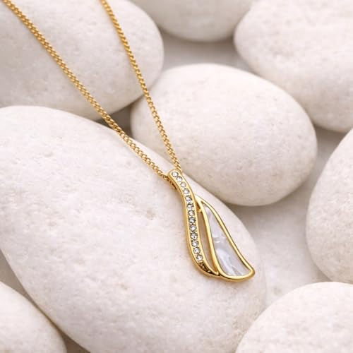 Image of RIDHVEE Anti-Tarnish Gold Plated Pendant Necklace for Women & Girls | Skin Friendly Lightweight Fashion Jewellery | Elegant Minimalist Chain Necklace & Gifting