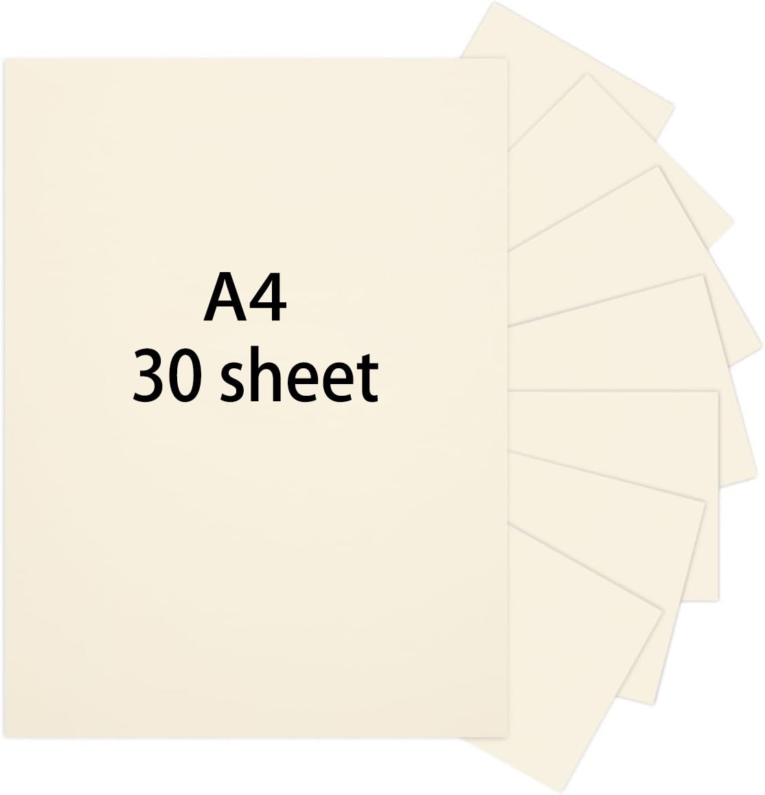 A4 250gsm Cream Card Paper Printer - Ivory Card - Coloured Craft Card - Suitable for Printing, Copying, Arts Crafts (30)