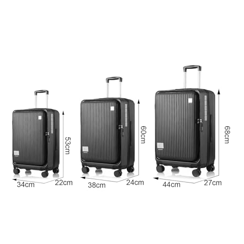 Luggage Sets, Expandable ABS Suitcase, 3 Piece Set Double Wheels TSA Lock Silent Spinner, White3