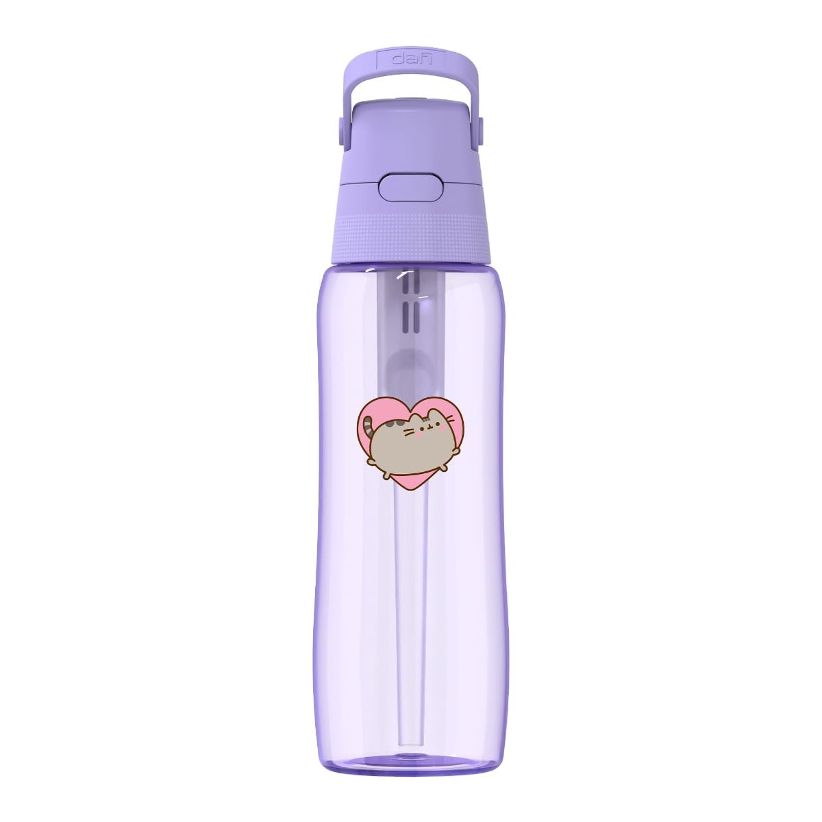 DAFI x PUSHEEN Butelka filtrująca Solid 0,7 l Lavender + filtr węglowy - Wykonana z wytrzymałego Tritanu™, Bez BPA, Wyprodukowano w Polsce