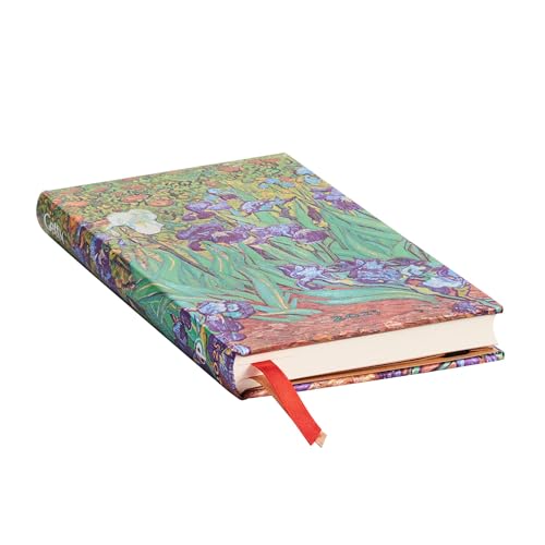 Kalendarz Paperblanks 2025 Van Gogh’s Irises Slim tygodniowy HOR: tydzień na dwóch stronach, zamykany na gumkę, Papier 100 GSM - Image 2