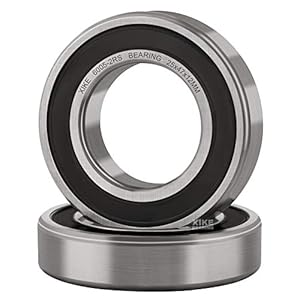 XIKE 2 Pcs 6005-2RS Double Rubber Seal Bearings,Pre-lubricated and Stable Performance and Cost Effective,Deep Groove…