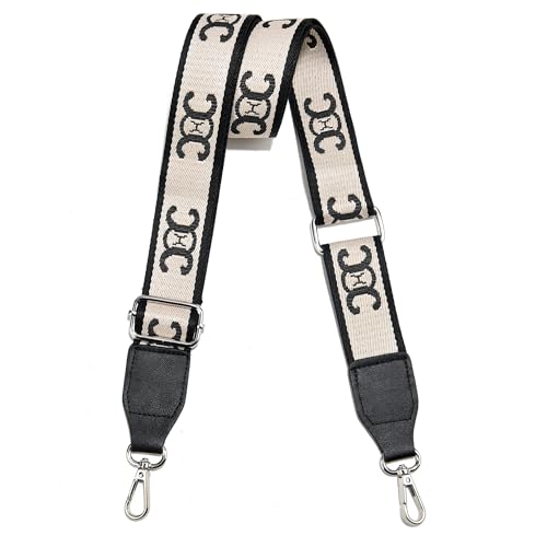 Image of Purse Straps Replacement Crossbody, Universal Wide Shoulder Strap for Bags Adjustable Straps for Handbags (Silvery Hardware)