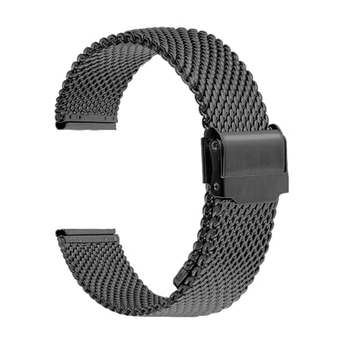 Correa de reloj de acero inoxidable milanesa de 18mm a 24mm con 3mm de espesor