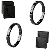 XKrmp Hematite Bracelet - Mens Beaded Bracelet for Confidence, Natural H-ematite Stone Beaded Stretch Bracelets, Success Motivation and a Sharp Mind for Dad, Husband, Boyfriend (2Pcs)