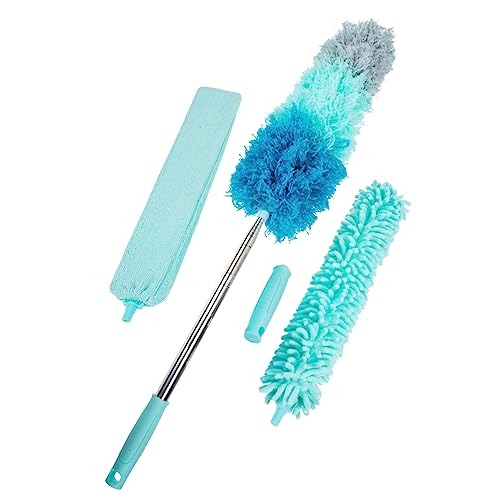 WOFASHPURET 1Set Telescopic Dust Cleaning Brush Long Handle Duster for Home Use Durable Chenille Material for Ceilings Corners Hard to Reach Areas