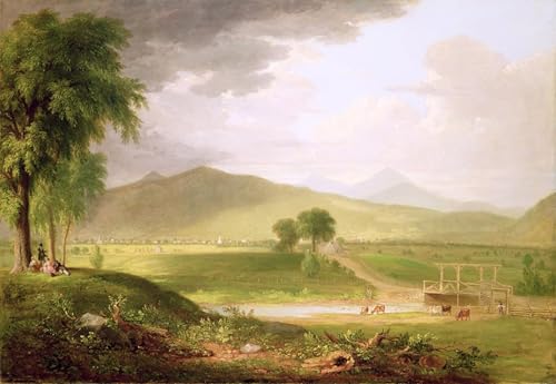 Peinture pour décoration salon Asher Brown Durand, toile moderne anti-reflet format 60x90cm