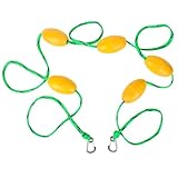 WIIYENA Sicherheitstrennseil für Schwimmbad, 5 m oder 6 m, UV-Polyethylen-Spur mit 5 x C6-PVC-Bojen, Edelstahl-Druckknöpfe