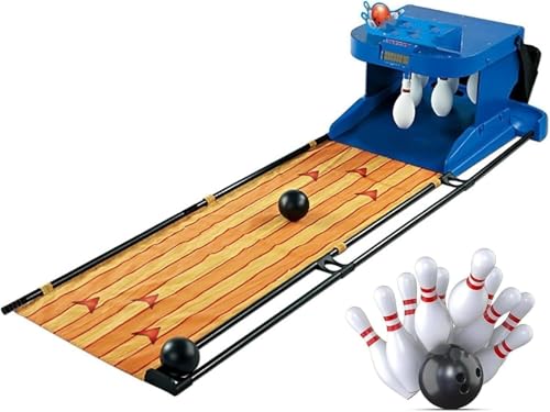 Indoor Bowling Ball Sports Game Console Electronic Bowling Alley Game, Indoor Bowling Ball Sports Game Console with LED Electronic Scoreboard, with Automatic Reset, Lighting, Simulation Sound Effect(2