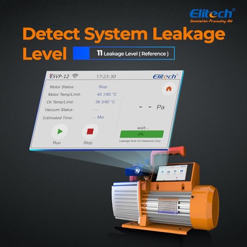 Image of Elitech 12 CFM Vacuum Pump 2 Stage Intelligent HVAC Vacuum Pump App Control, SVP-12