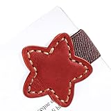 Leder-Lesezeichen-Magnet, fünfzackiger Stern-Papierhalter, handgefertigter Retro-Magnet-Buch-Seitenhalter, Lesezeichen-Clip für Liebhaber, Leser, Frauen, Kinder