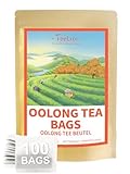 TeeLux Oolong Tee Beutel 100 Stück, Vegan, 100% Reiner Natürlicher Oolong Tee aus China, Weicher Geschmack, Ungesüßt, Biologisch Abbaubare Teebeutel