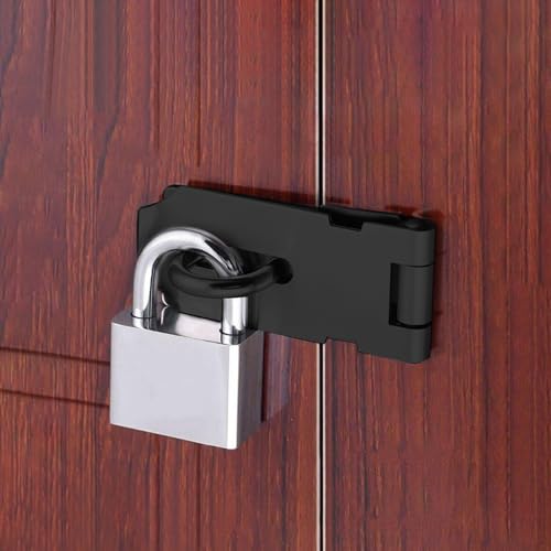 Image of HOZEON 10 PCS 5 Inch Shed Door Hasp Latch, Stainless Steel Hasp Lock,Padlock Latch Hasp for Gates, Cabinets, Doors, Closets