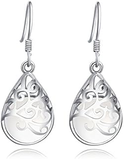 KEETEEN"Wishing Tree"925 Sterling Silver Teardrop Filigree Dangle Earrings for Women