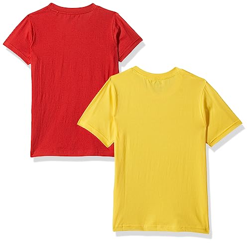 Image of Boys Plain T-Shirt Cotton Rich | Round Neck Half Sleeve Kids Tee | Ultra Soft Bio-Washed Fabric | Comfortable Stylish