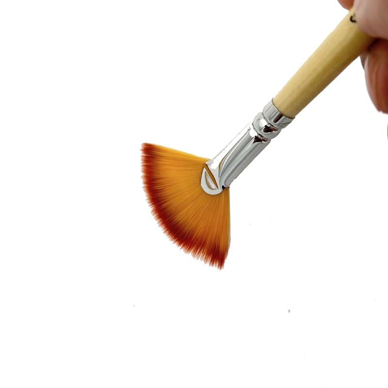 Lot De 5 Pinceaux En Nylon Doux Anti-chute Pour Artiste Avec