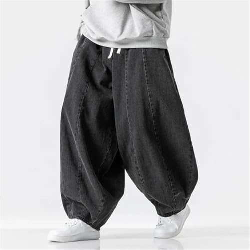 Men's Denim Pants Loose Harajuku Style Wide Leg Casual Comfortable Denim Pants3