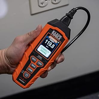 Klein Tools RT390 Circuit Analyzer with Large LCD, Identifies Wiring Faults, GFCI and AFCI Tester, Voltage Drop, Displays Trip Time, Orange
