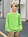 Haloumoning Boys Sweatshirts Kids Fashion Long Sleeve Crewneck Pullover 5-14 Years Neon Green