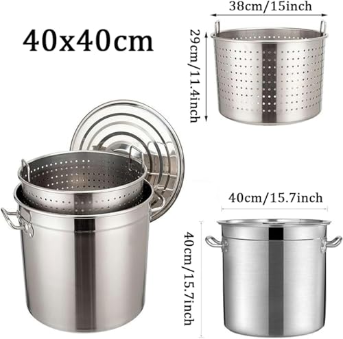 Olla para cocinar cangrejos de río con colador y tapa profunda de 45 QT 7