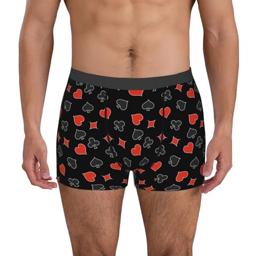 Poker Creative Symbols Print Underwear For Men Comfy Cozy Holiday Boxer Briefs2