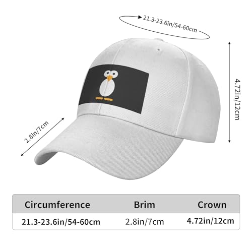 Casquette baseball pingouin protégeant du soleil en coton doux