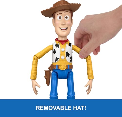 Mattel Disney and Pixar Toy Story 5 Running Woody 12 Inch Action Figure with 50 Plus Movie Phrases and Sounds, Movie-Accurate by Mattel - Used condition - Image 4