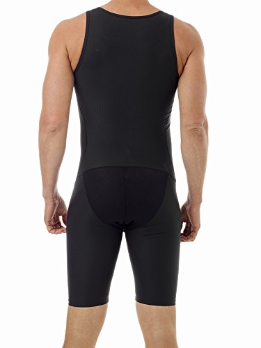 Underworks USA Mens Compression Bodysuit Shaper - Girdle for Gynecomastia Belly Fat and Thighs - No Rear Zipper 9573
