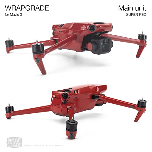 Image of WRAPGRADE Full Skin Stickers for DJI Mavic 3 / Mavic 3 Classic (Super RED)