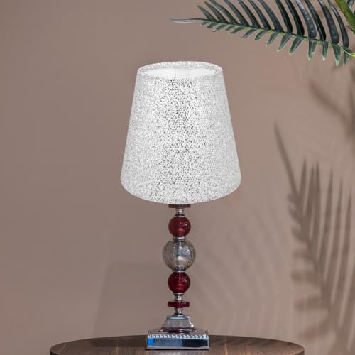 Image of LABRIMP Fabric Lampshade Lamp Shades Sequin Cloth Art Lampshade Floor Light Decorative Lamp Shade Cover Retro Floor Light Shade Table s Cylinder Ceiling Lamp E27 Iron