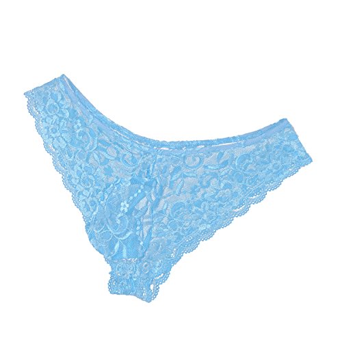 Hansber Men's Sissy Pouch Panties Lace Bikini Briefs Underwear Low Rise G-String Thongs Crossdress Nightwear3