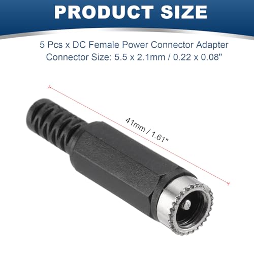 MECCANIXITY adaptador hembra DC power 5.5x2.1mm pack 5 miniatura 2