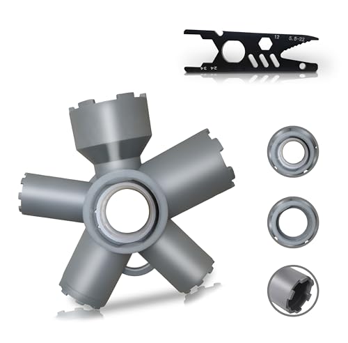 HimaPro 10-in-1 Faucet Aerator Removal Tool Kit – Fits M16.5, M18.5, M21.5, M22, M24, M28 – Includes 5-in-1 Wrench for 5.5–22mm Nuts, 24/34mm Nuts, 22mm Aerators, Screws & Bottle Caps