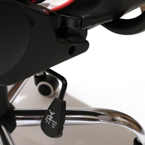 HOME DECO FACTORY Sedia Gamer Scrivania Ergonomica, Legno di ingegneria, Nero/Rosso/Bianco, Larga - Sedia gaming - Immagine 6