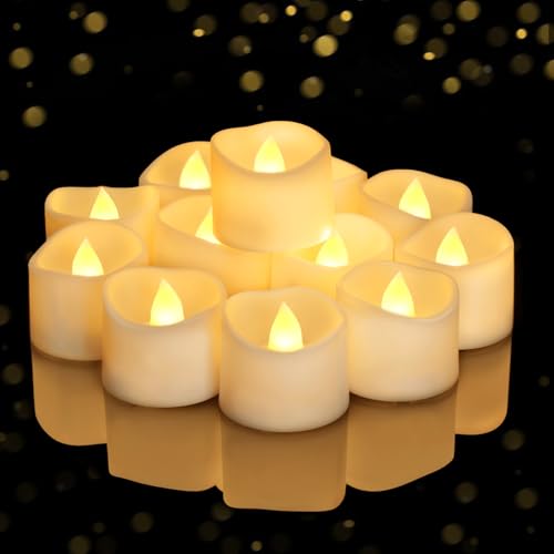 Image of Homemory 12 /24 /50 /100 /150 Pack Battery Operated Tea Lights Candles Bulk, Flameless LED Lights, Last 100H, Non-Flickering, for Wedding, Aniversary, Halloween, Christmas Funeral Decoration, 100-Pack