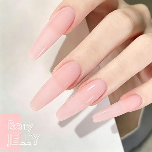 Larvall Beautpal Milky Jelly Gel Nail Polish Set of 6 Colors 8ml Nude Pink Transparent Gel - image 3