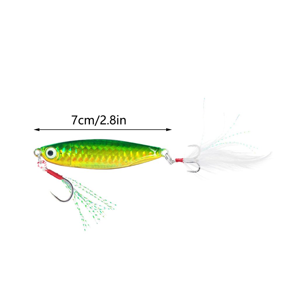 TRUSCEND Cuillères de pêche en métal 80 g, leurre de jigging