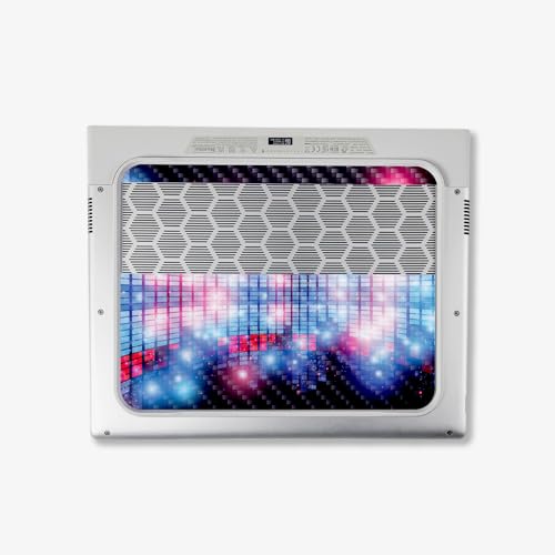 Image of MightySkins Carbon Fiber Skin Compatible with Alienware X14 R2 (2023) Full Wrap Kit - Neon Eq | Protective, Durable Textured Carbon Fiber Finish | Easy to Apply & Change Styles | Made in The USA