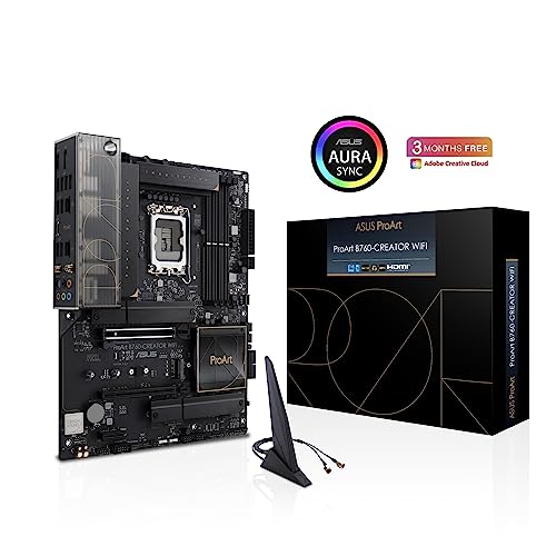 Image of ASUS ProArt B760-CREATOR WiFi 6 Intel LGA 1700(13th and 12th Gen)content creator motherboard,DDR5,PCIe 5.0, 3xM.2 slots, 2.5 Gb & 1 Gb LAN,USB 3.2 Gen 2x2 Type-C front-panel, Thunderbolt(USB4) header
