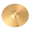 Holibanna 8 Zoll Crash- Becken für Schlagzeug Trommelbecken Cymbal Hutbecken aus Messing Glockenbecken für Anfänger Schlaginstrument (Golden)