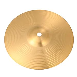 Holibanna 8 Zoll Crash- Becken für Schlagzeug Trommelbecken Cymbal Hutbecken aus Messing Glockenbecken für Anfänger Schlaginstrument (Golden)