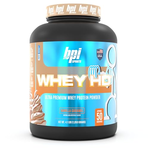 Proteínas, BPI Sports | Whey HD Ultra Premium Protein Powder | 50 ser (Vanilla Caramel)