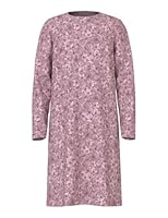 NAME IT Mädchen NKFNIGHTGOWN LS Flower NOOS Nachthemd, Mauve Shadows, 134/140
