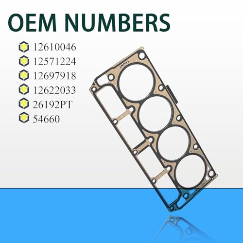 Image of 12610046 5-Layer Head Gaskets Sets 2PCS for GM for Chevrolet Silverado Express GMC Sierra Yukon XL Cadillac Escalade Hummer Pontiac SAAB, for Engines 6.0L 6.2L LQ4 LQ9 L96 L76 LY6 L92 L99